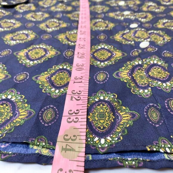 Jessica London Women’s 18 Blue Button Up Tunic Top Vintage Longline Blouse - Picture 6 of 10